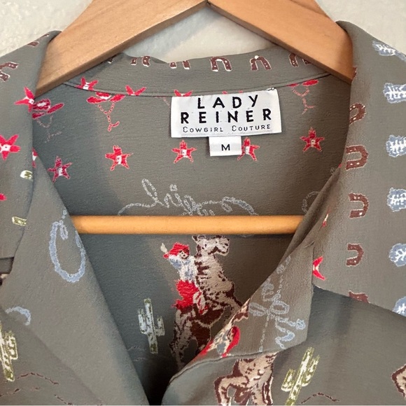 Vintage Women’s Lady Reiner Cowgirl Couture Button Down Western Shirt, Medium - Picture 2 of 6